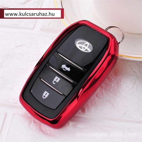 Toyota : Land Cruiser / Hilux / Camry / Fortuner - SMART - Kulcsvédő Tok Piros
