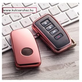  Lexus : NX / IS / ES / GS / GX / RC / RX / LS / LX - SMART - Kulcsvédő Tok RÓZSASZÍN / PINK
