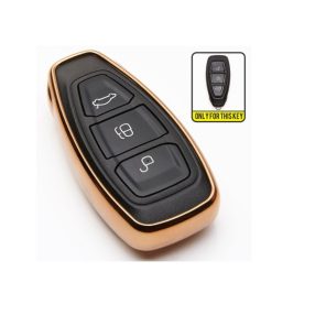   Ford : Focus / Mondeo / Fiesta / Galaxy / Ecosport / B-Max / C-Max / Grand C-Max / S-Max / Kuga - Smart - Kulcsvédő Tok ARANY
