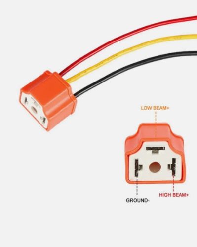 H4 izzó foglalat/csatlakozó vezetékkel