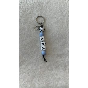 Apa feliratú szilikon kulcstartó (világoskék)