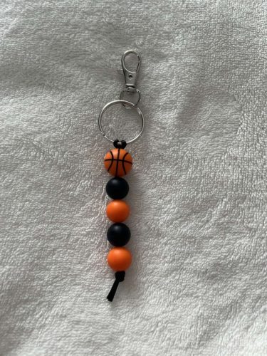 Kosárlabdás szilikon kulcstartó
