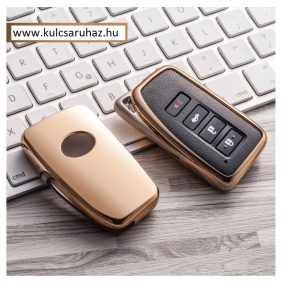   Lexus : NX / IS / ES / GS / GX / RC / RX / LS / LX - SMART - Kulcsvédő Tok ARANY