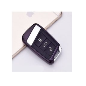   Volkswagen ( VW ) / Skoda : Passat / Kodiaq / Superb - Smart - Kulcsvédő Tok FEKETE