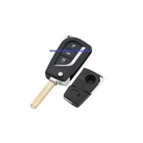   Toyota : Auris / Avensis / Aygo / Camry / Corolla / C-HR / Hilux / Verso / Yaris - 3 gombos Kulcsház _ TOY48