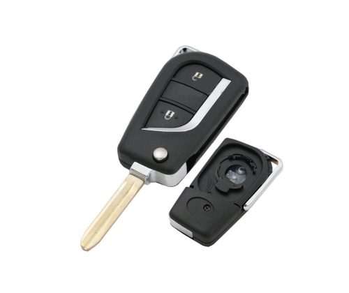 Toyota : Auris / Avensis / Aygo / Camry / Corolla / C-HR / Hilux / Verso / Yaris - 2 gombos Kulcsház _ TOY43