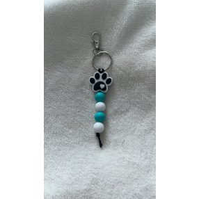 Kutyás szilikon kulcstartó (türkiz)
