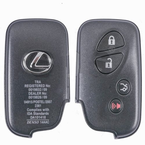 GYÁRI Lexus : RX350 / LX570 - 3 + 1 gombos 433 mhz TMS37126 ( 80 Bit ) SZABADKEZES / KEYLESS GO