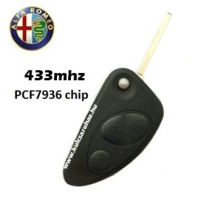 Alfa Romeo 3 gombos bicskakulcs PCF7936 433Mhz