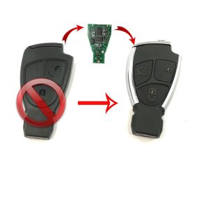 3 gombos kulcs átalakító (ÚJ króm külső)