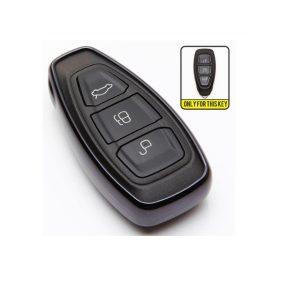   Ford : Focus / Mondeo / Fiesta / Galaxy / Ecosport / B-Max / C-Max / Grand C-Max / S-Max / Kuga - Smart - Kulcsvédő Tok FEKETE
