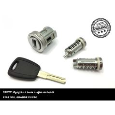 FIAT 500 / GRANDE PUNTO zárszett + kulcs