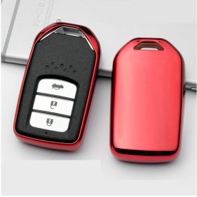   Honda : Civic / City / CR-V / HR-V / Jazz / Fit / Forza 300 / Accord / Pilot / Odyssey - SMART - Kulcsvédő Tok PIROS