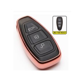   Ford : Focus / Mondeo / Fiesta / Galaxy / Ecosport / B-Max / C-Max / Grand C-Max / S-Max / Kuga - Smart - Kulcsvédő Tok PINK