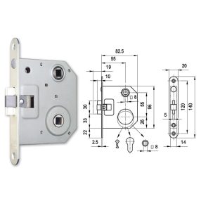 Euro Elzett 4399 Lővér toalett/wc zár 