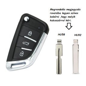 BMW bicskakulcs EWS 433MHz 3-gombos Gyári Pcf7935 