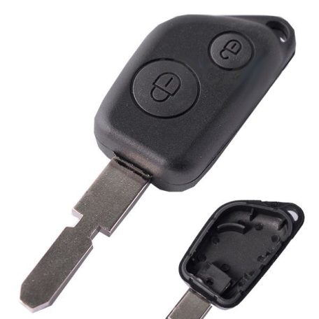 Peugeot 2 gombos kulcsház