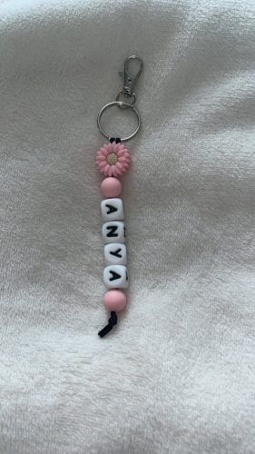 Anya feliratú szilikon kulcstartó ( rózsaszín)