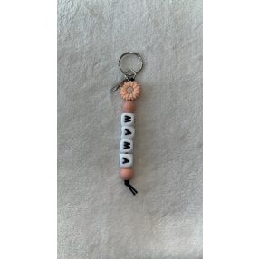 MAMA feliratú szilikon kulcstartó (barack)