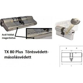TESA TX 80 PREMIUM PLUS (pontfuratos másolásvédett kódkártyás törés védett spanyol zárbetét)